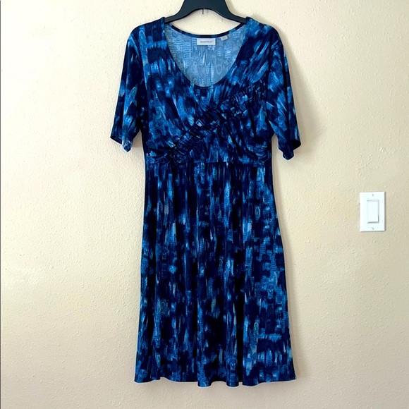 Women’s AVENUE size 14/16 soft stretchy modern abstract graphic popover dress - Picture 1 of 7